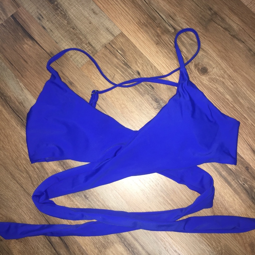 Wrap around swim suit top